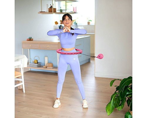 Хула-хуп масажний One Fitness OHA02 з навантаженням, рожевий