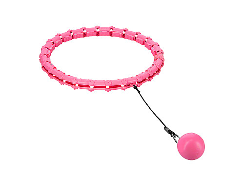 Хула-хуп масажний One Fitness OHA02 з навантаженням, рожевий