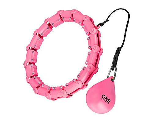 Хула-хуп масажний One Fitness OHA02 з навантаженням, рожевий