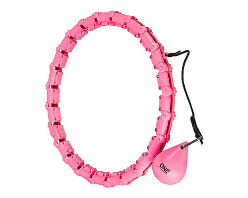 Хула-хуп масажний One Fitness OHA02 з навантаженням, рожевий