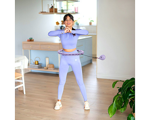 Хула-хуп масажний One Fitness OHA02 з навантаженням, фіолетовий