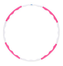 Масажний обруч Хула Хуп HHP090 HULA HOP 0,4KG 90CM ONE FITNESS - рожево-білий 