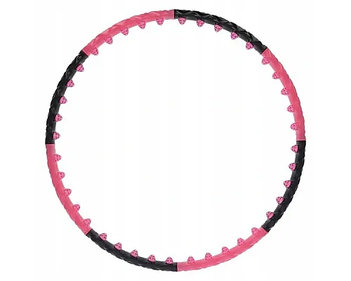 Масажний обруч Хула Хуп HHP024 HULA HOP 1,6KG 110CM HMS - чорно-рожевий