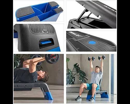 Степ-платформа Reebok Reebok Deck 121,5 х 33,7 х 35 см, чорно-синя