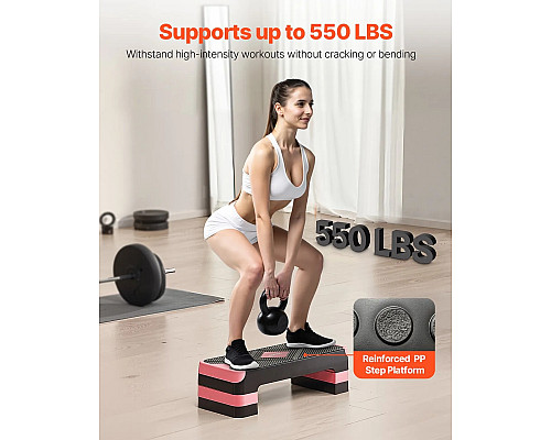 Степ-платформа VEVOR, чорно-рожева