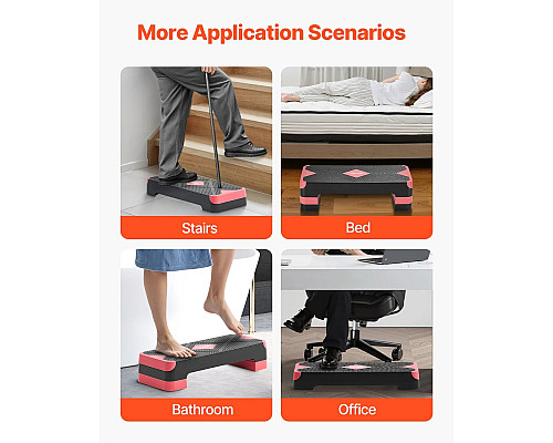 Степ-платформа VEVOR, чорно-рожева