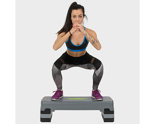 Степ-платформа HMS AS005 AEROBIC STEP, сіро-чорна