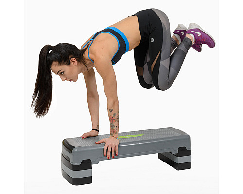 Степ-платформа HMS AS005 AEROBIC STEP, сіро-чорна