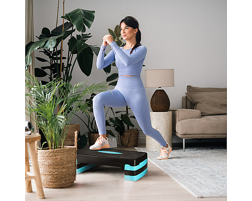 Степ-платформа HMS AS002, чорно-блакитна