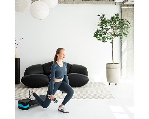 Степ-платформа HMS AS002, чорно-блакитна