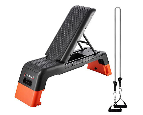 Степ-платформа з функцією лави HMS AS009 PRO, чорно-помаранчева