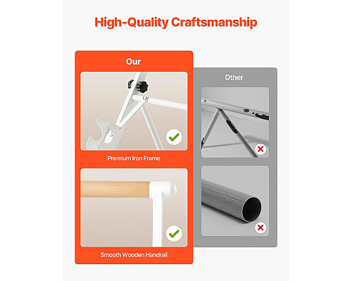 Балетна планка VEVOR CD-WDG08, біла