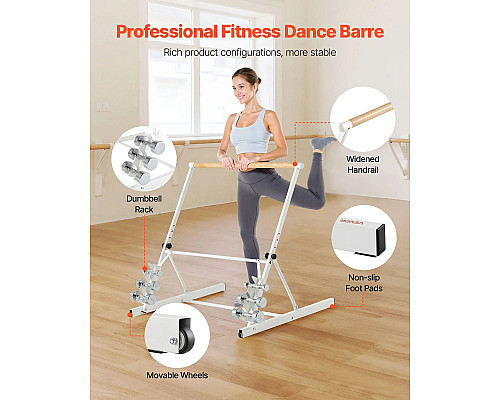 Балетна планка VEVOR CD-WDG08, біла