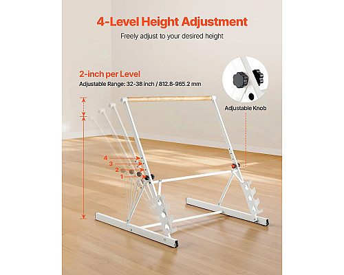 Балетна планка VEVOR CD-WDG08, біла