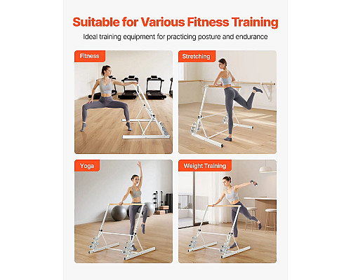 Балетна планка VEVOR CD-WDG08, біла