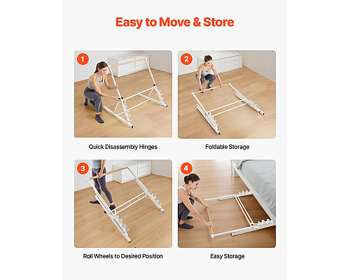 Балетна планка VEVOR CD-WDG08, біла