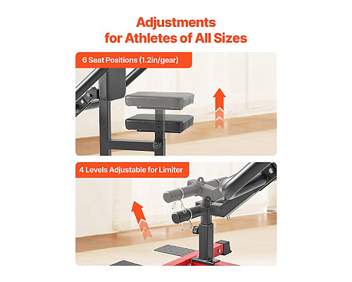 Тренажер для жиму VEVOR 204 кг, чорно-червоний