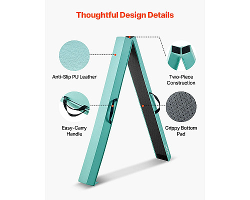 Дитяча гімнастична балка VEVOR SWS8EVAPU 2,35, м'ятно-зелений