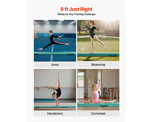 Дитяча гімнастична балка VEVOR SWS8EVAPU 2,35, м'ятно-зелений