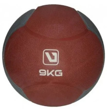 Медбол MEDICINE BALL 9кг-286 мм, червоно-сірий