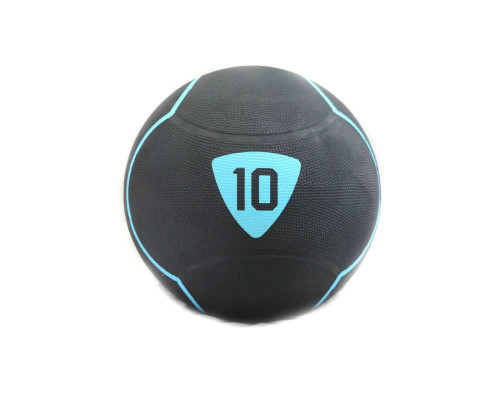 Медбол SOLID MEDICINE BALL 10кг, чорно-бірюзовий