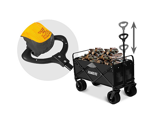Візок розкладний Humberg HM-512 100 л, чорний