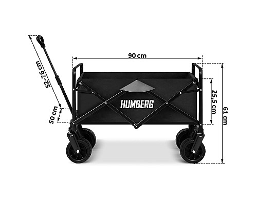 Візок розкладний Humberg HM-512 100 л, чорний