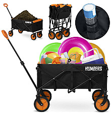 Візок розкладний Humberg HM-513 100 л, чорно-оранжевий