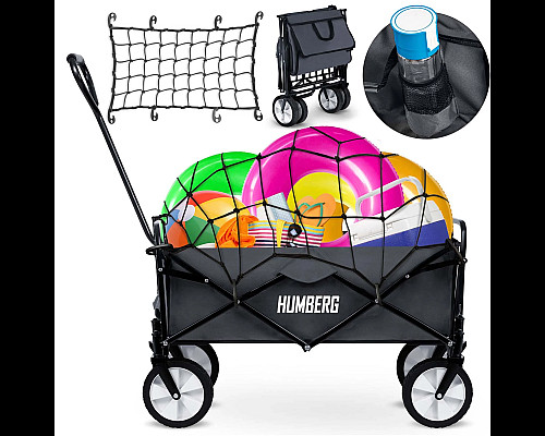 Візок розкладний з сіткою Humberg HM-511 80 л, чорний