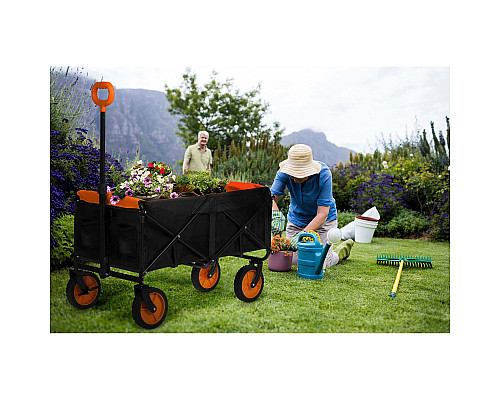 Візок розкладний з сіткою Humberg HM-513 100 л, чорно-оранжевий