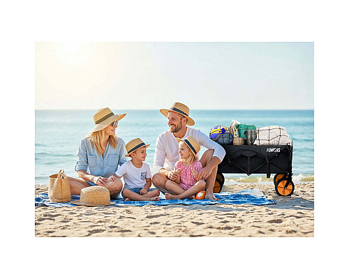 Візок розкладний з сіткою Humberg HM-513 100 л, чорно-оранжевий