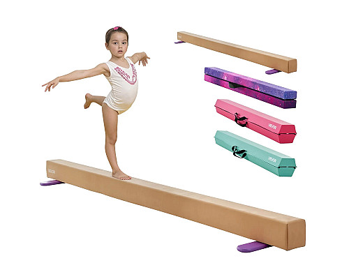 Дитяча гімнастична балка VEVOR МД-89 2,4 м, бежевий
