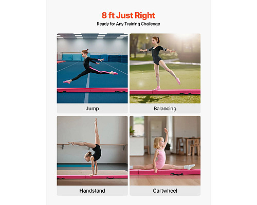 Дитяча гімнастична балка VEVOR SWS8EVASU 233 см, рожева