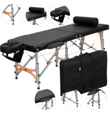 Масажний стіл Premium Ultra Alu чорний