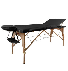 Масажний стіл inSPORTline Japane 3-Piece Wooden - чорний