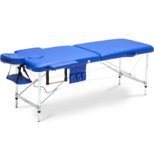 Масажний стіл Bodyfit, алюмінієве 2-сегментне синє XXL універсальне (553)