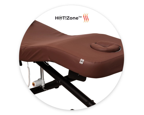 Масажний стіл ZEN Lift Pro HOT!Zone коричневий