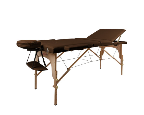Масажний стіл inSPORTline Japane 3-Piece Wooden - коричневий