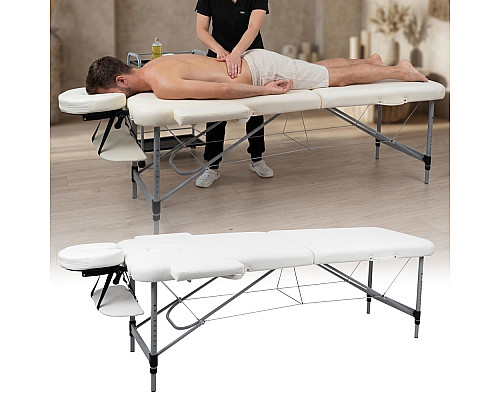 Масажний стіл inSPORTline Morrani 2-Section Aluminum, чорний