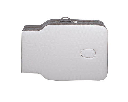 Масажний стіл inSPORTline Kiyora 2-Section Aluminum, біло-сірий