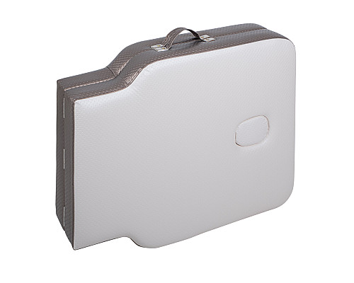 Масажний стіл inSPORTline Kiyora 2-Section Aluminum, біло-сірий