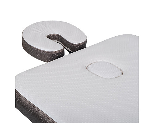 Масажний стіл inSPORTline Kiyora 2-Section Aluminum, біло-сірий