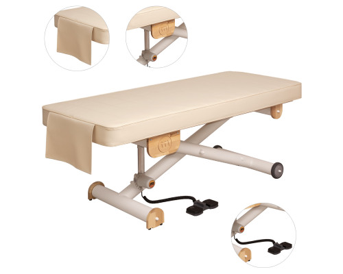 Масажне ліжко Zen Lift AQUA Head Spa Bed бежеве