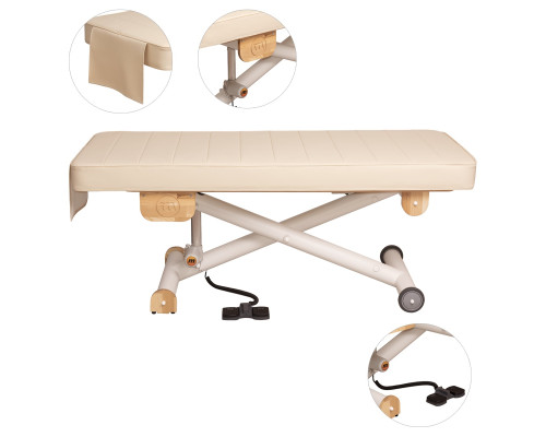 Масажне ліжко Zen Lift AQUA Head Spa Bed бежеве