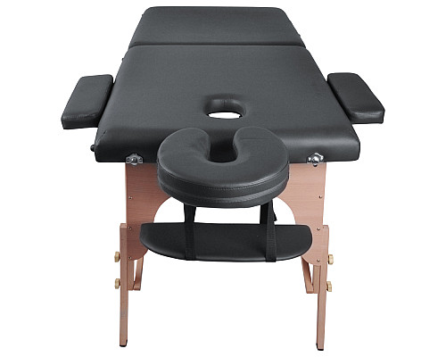 Масажний стіл inSPORTline Orashi 2-Section Wooden, чорний