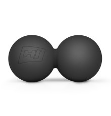 Силіконовий масажний подвійний м'яч 63 мм Hop-Sport HS-S063DMB чорний
