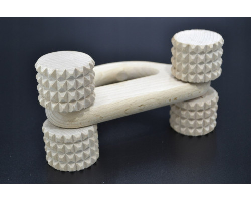 Дерев'яний масажер HAND SPINE для тіла ECO