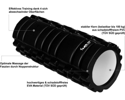 Масажний ролик Movit чорний