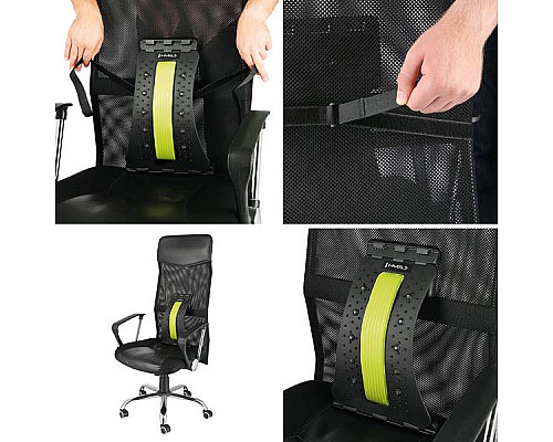 Масажер для спини та попереку HMS PRP02, чорно-жовтий