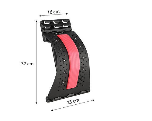 Масажер для спини та попереку HMS PRP02, чорно-червоний